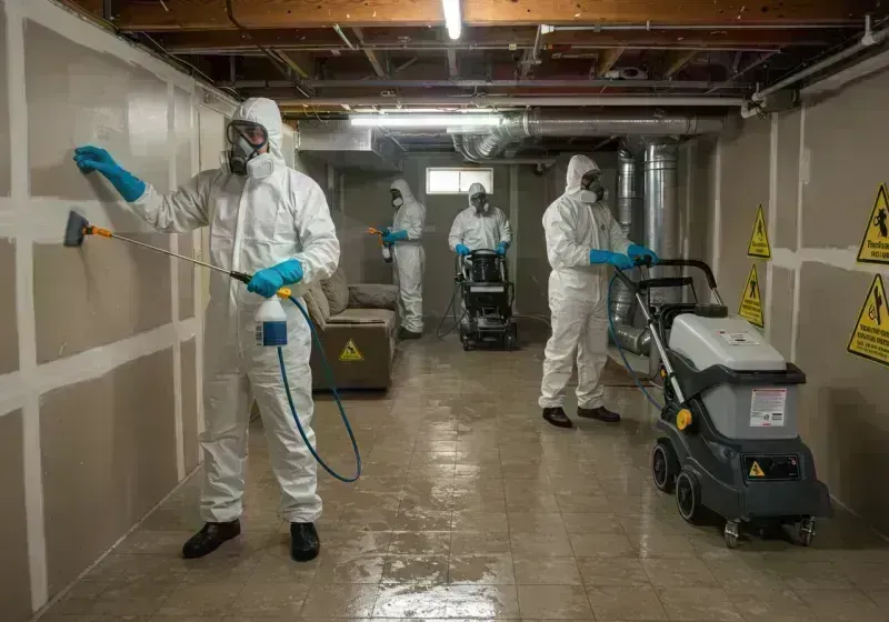 Basement Moisture Removal and Structural Drying process in Sullivan, MO